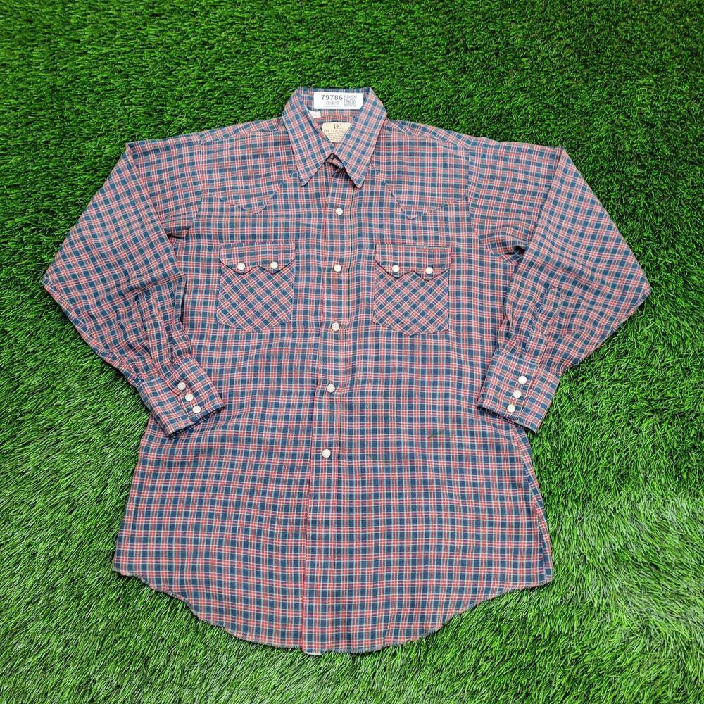 Vintage DEE-CEE Plaid Western Button Shirt Medium 15.5 21x30